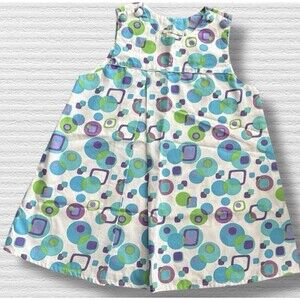 Amanda Remembered Girls Dress 3T Retro Geometric Purple Green Pleated Mardi Gras